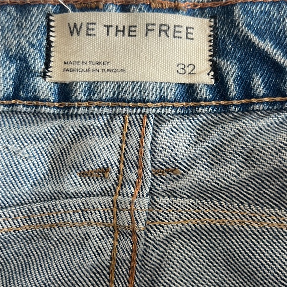 We The Free Good Luck Mid Rise Barrel Jeans Sz 32 - Picture 8 of 12